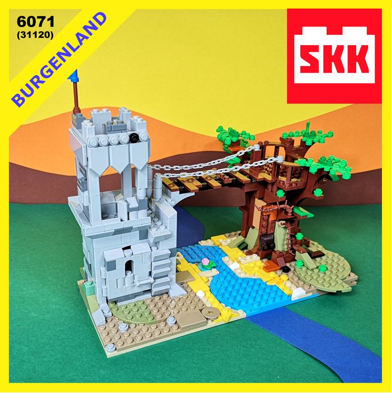Du kannst Set 6071 ganz einfach nachbauen, wenn Du die Bausteine von Set 31120 hast. Das Bild zeigt das fertige Set.