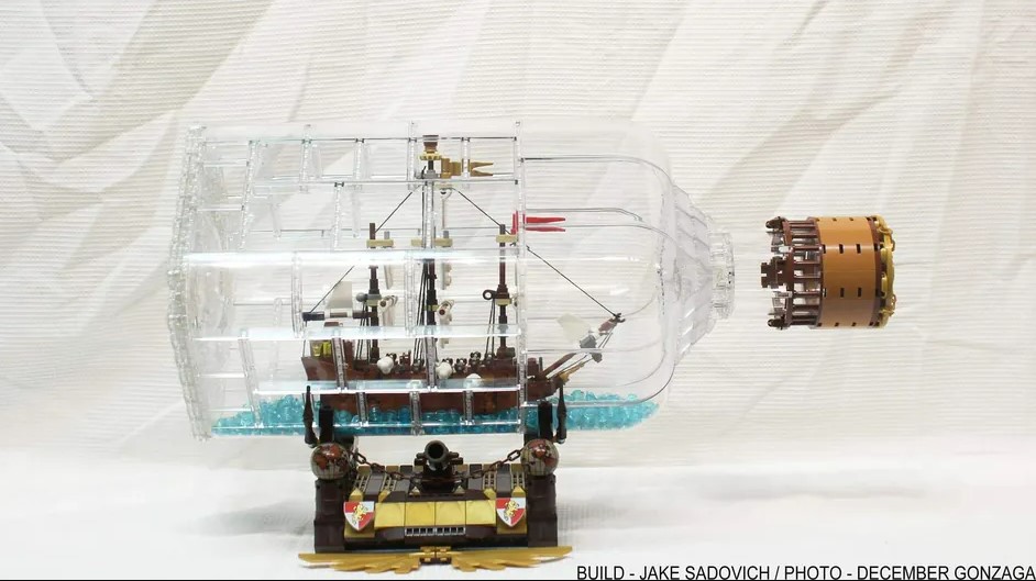 Der ursprüngliche Entwurf vom LEGO Schiff in der Flasche sah 2016 so aus. 