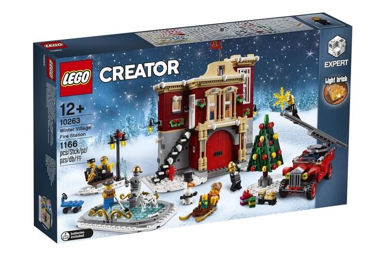 Die weihnachtsliche Feuerwache von Lego mit der Setnummer 10263.