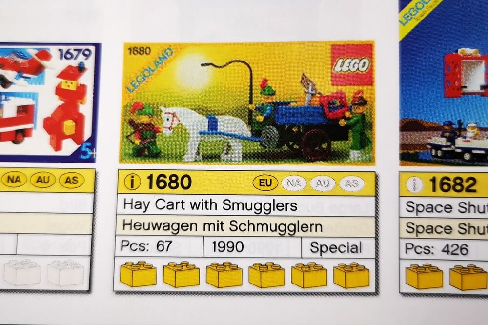 LEGO Set 1680 mit allen wichtigen Informationen auf Seite 264 des LEGO Collectors Guide Sammelkatalogs.