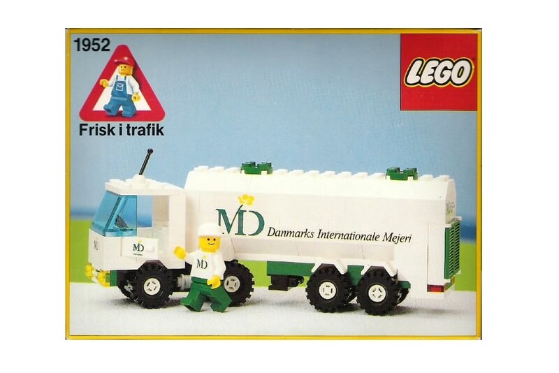 Der seltene Milk Truck mit der Lego-Nummer 1952 von 1989 in der seltenen Box originalverpackt.