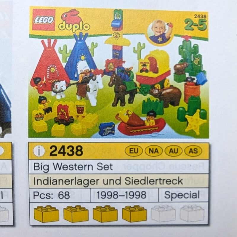 Das seltene Dorf der nordamerikanischen Ureinwohner von Lego Duplo.