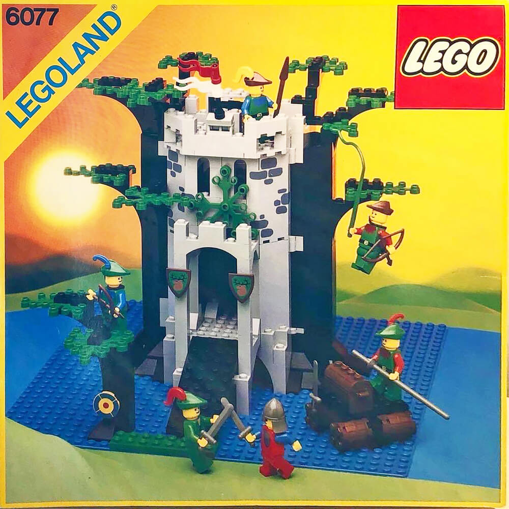 Der Flussturm von Robin Hood aus Legosteinen aus dem Jahr 1989.