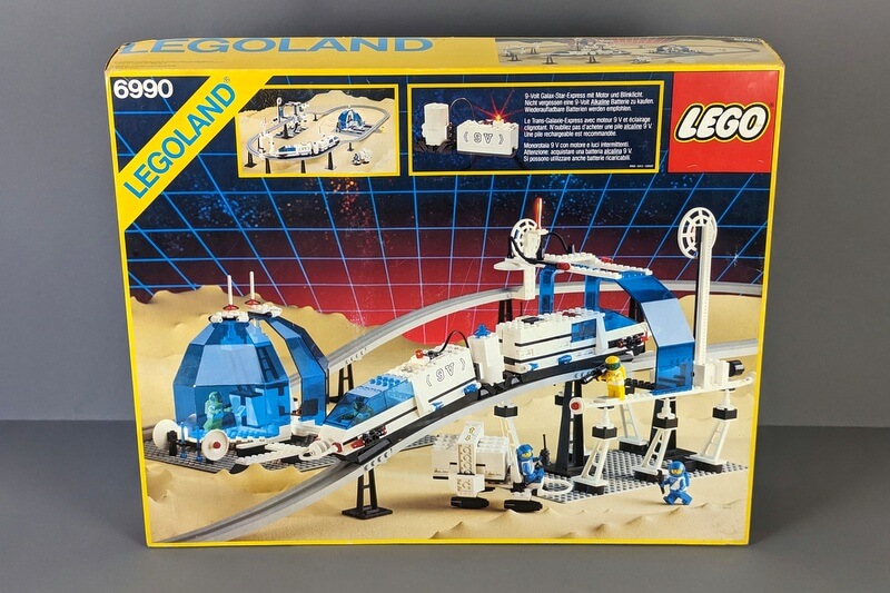 Die berühmte und begehrte Lego-Futuron-Monorail mit der Setnummer 6990 mit der seltenen Box.