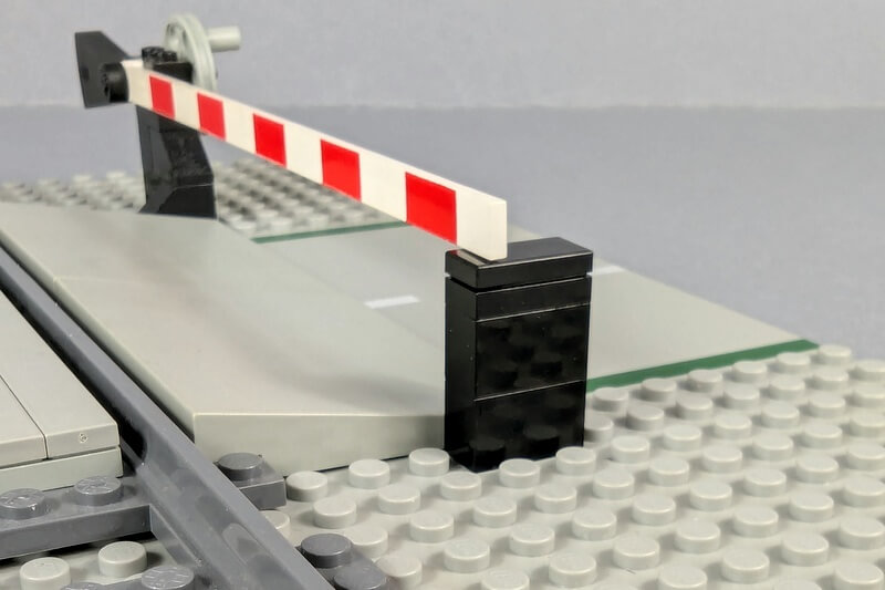 Lego Bahnübergang Bauschritt 12.