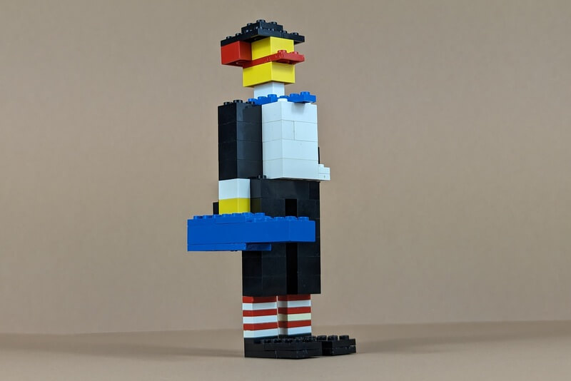 Durch die vielen Basic-Bausteine entsteht der typischer 60er-Jahre-Lego-Look.