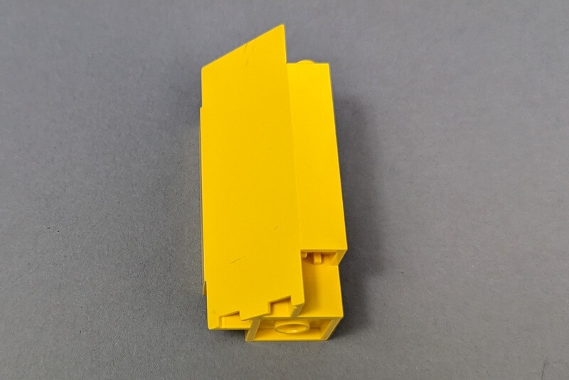 Lego Eck Panel in der Farbe Gelb ohne Druck.
