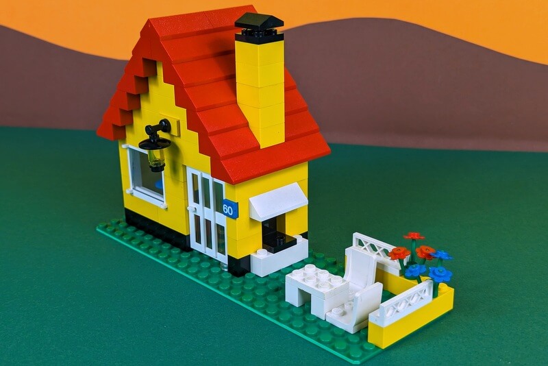 Die Grillecke am Lego-Haus.