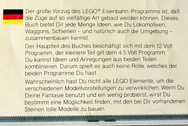 Die Idee hinter Ideenbuch 7777 von Lego 1981 am Anfang des Hefts gedruckt.