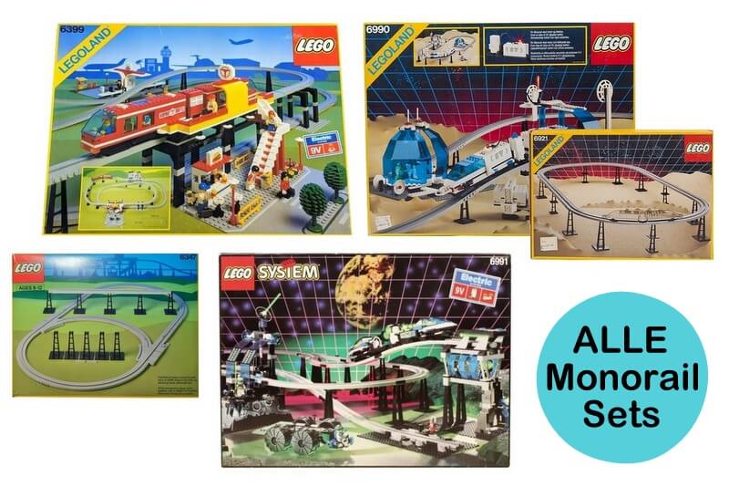 Alle Monorail-Sets von Lego auf einen Blick.