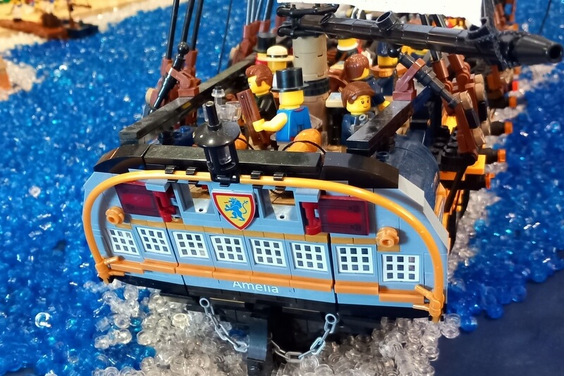 Achterdeck vom Lego-Segelschiff.