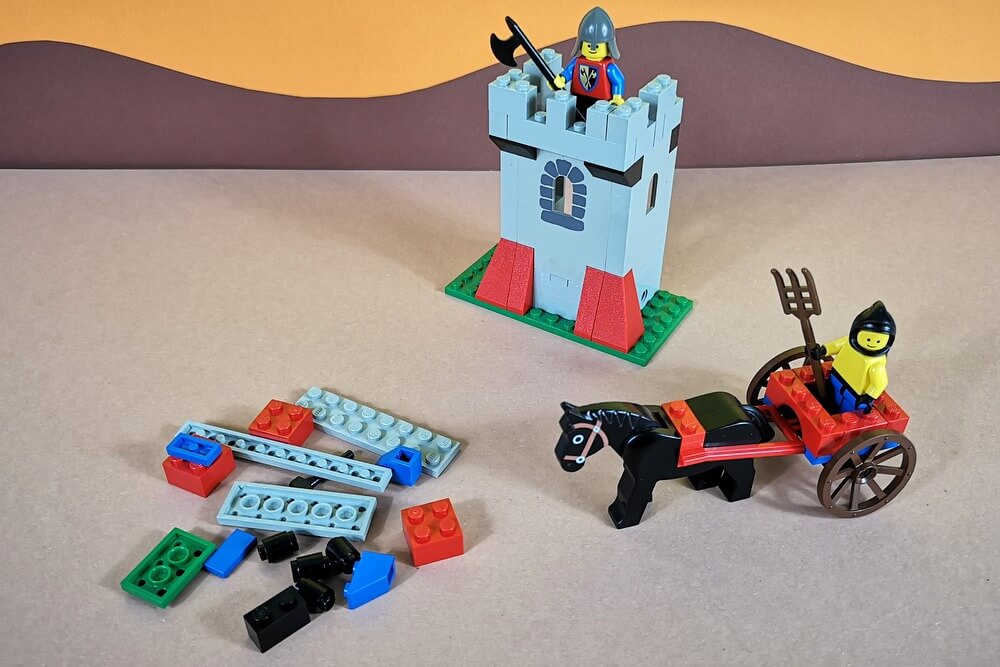 Rest-Bausteine vom Lego-Ritterset.